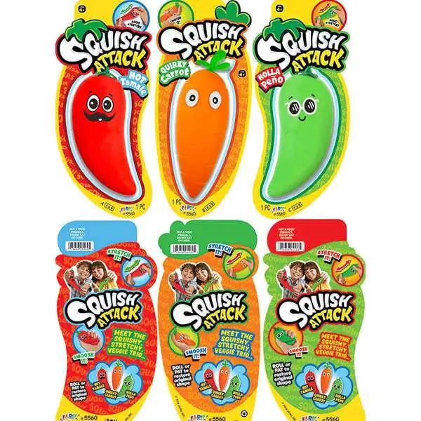Squish Attack Stretch Veggie Case [Case of 24] (Pre-Order ships May)