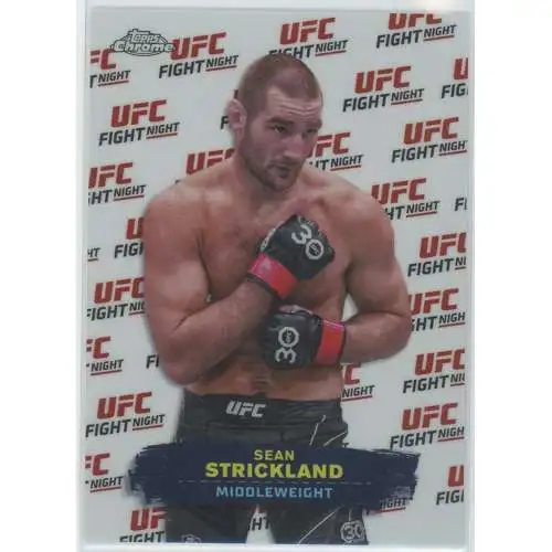 2024 Topps Chrome UFC SSP Sean Strickland UFN-3 [UFC Fight Night SSP]