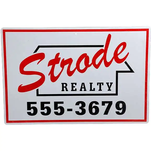 Halloween Strode Realty Metal Sign Prop Replica