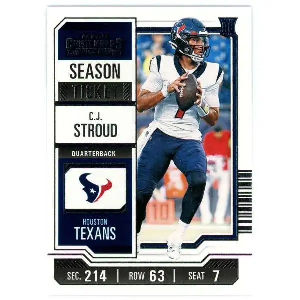 NFL 2023 Panini Contenders Season Ticket Base CJ Stroud #40 [Rookie]