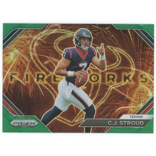 NFL 2023 Panini Prizm Green Fireworks CJ Stroud F-10 [Rookie]