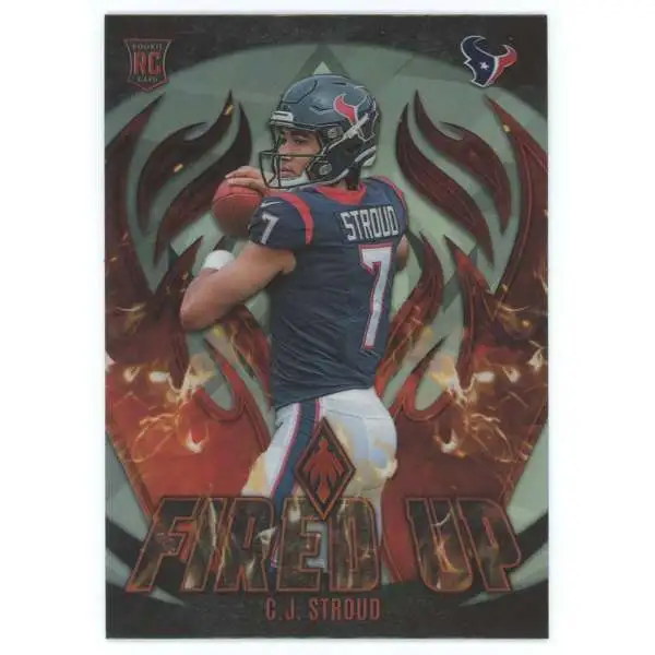 NFL Houston Texans 2023 Panini Phoenix Fired Up Insert CJ Stroud FU-2 [Rookie]
