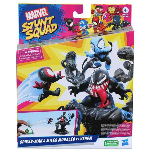 Marvel Spider-Man and Miles Morales vs. Venom Villain Knockdown Playset