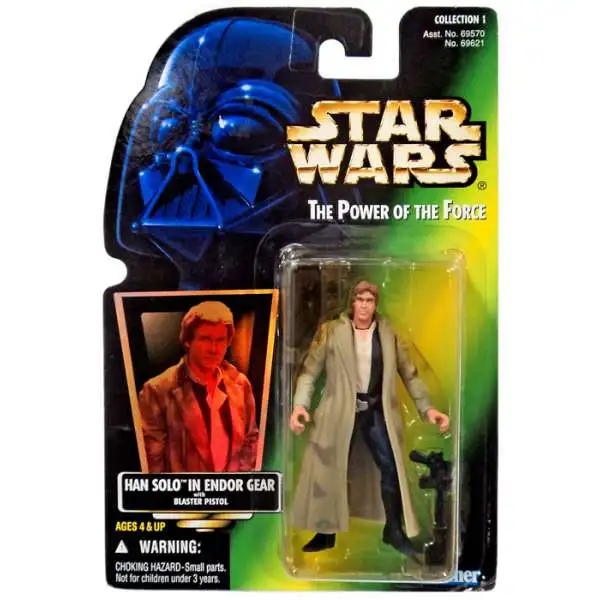Star Wars Return of the Jedi Power of the Force POTF Han Solo In Endor Gear Action Figure