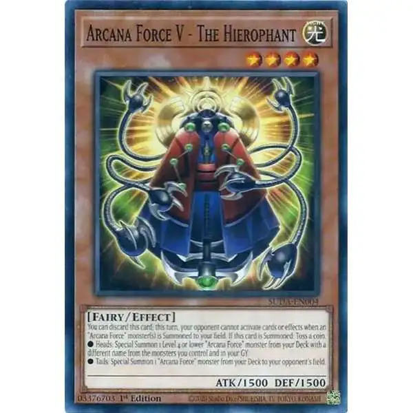 YuGiOh Trading Card Game Supreme Darkness Common Arcana Force V - The Hierophant SUDA-EN004