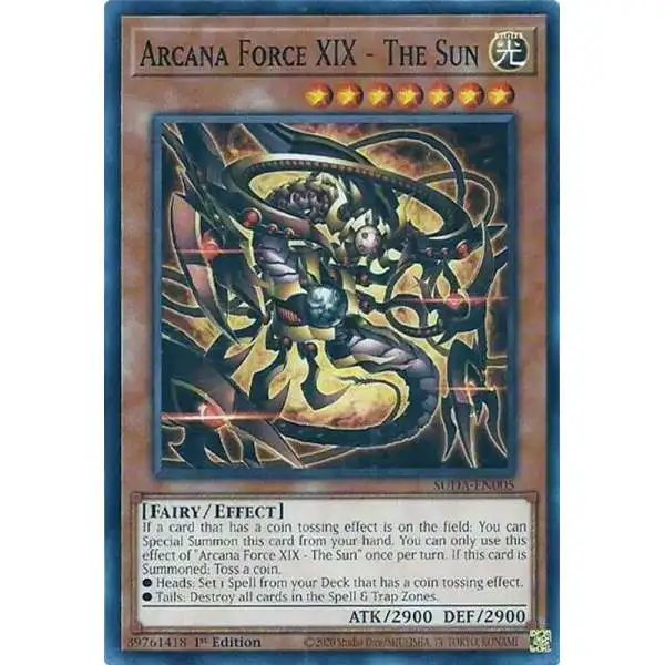 YuGiOh Trading Card Game Supreme Darkness Common Arcana Force XIX - The Sun SUDA-EN005