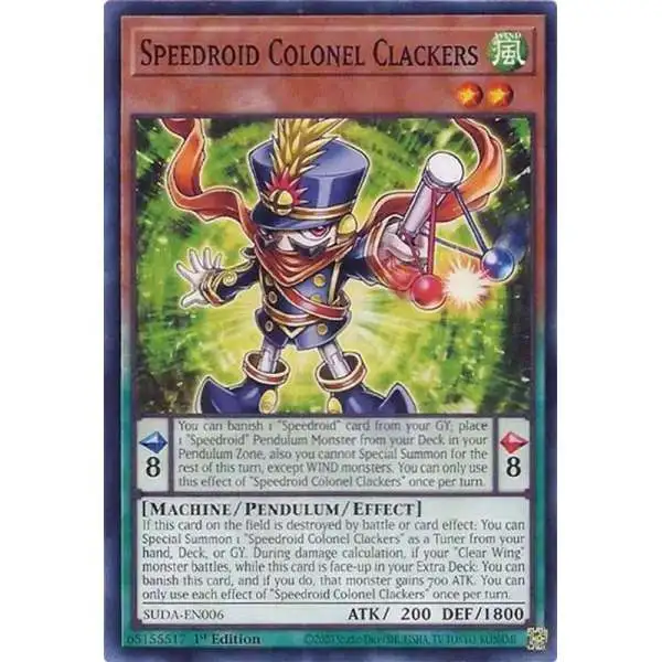 YuGiOh Trading Card Game Supreme Darkness Common Speedroid Colonel Clackers SUDA-EN006