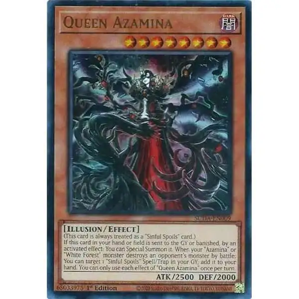 YuGiOh Trading Card Game Supreme Darkness Ultra Rare Queen Azamina SUDA-EN009