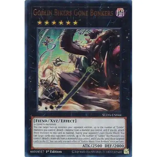 YuGiOh Trading Card Game Supreme Darkness Ultra Rare Goblin Bikers Gone Bonkers SUDA-EN044