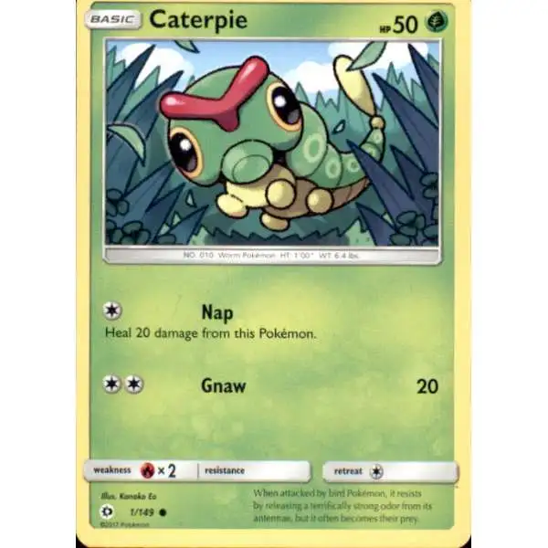 Pokemon Sun & Moon Base Set Common Caterpie #1