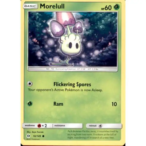 Pokemon Sun & Moon Base Set Common Morelull #16