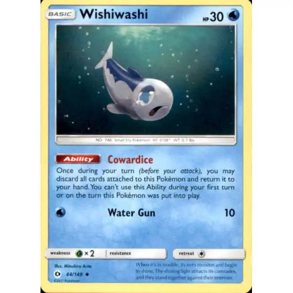 Pokemon Sun & Moon Base Set Uncommon Wishiwashi #44