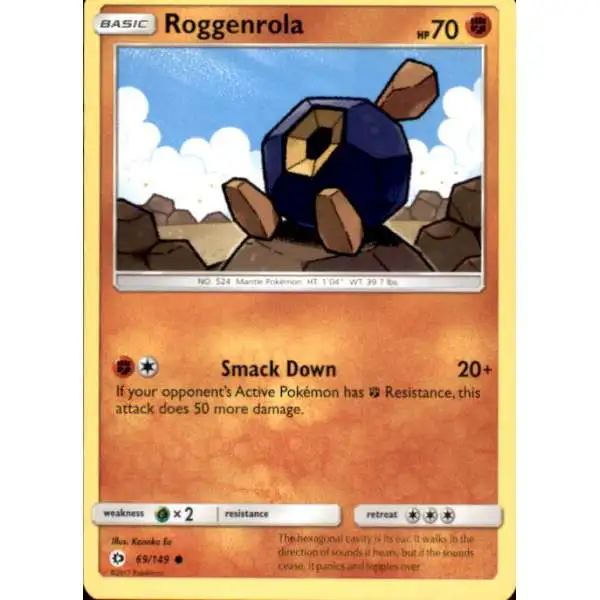 Pokemon Sun & Moon Base Set Common Roggenrola #69