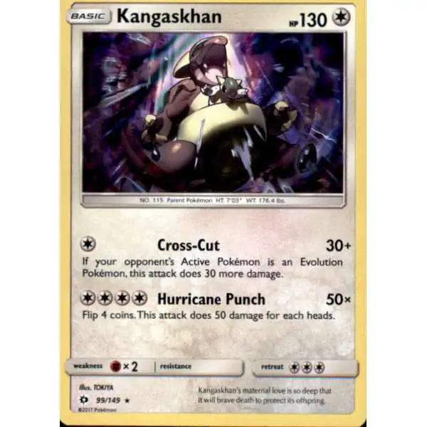 Pokemon Sun & Moon Base Set Holo Rare Kangaskhan #99 [Lightly Played]