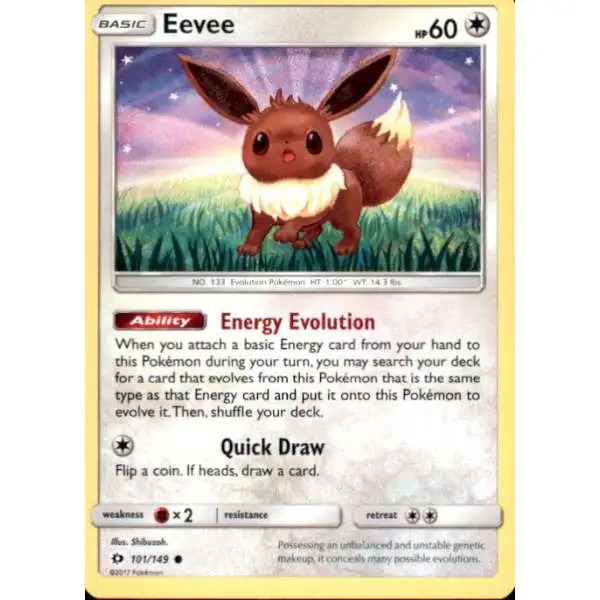 Pokemon Sun & Moon Base Set Common Eevee #101