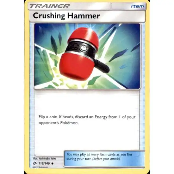 Pokemon Sun & Moon Base Set Uncommon Crushing Hammer #115