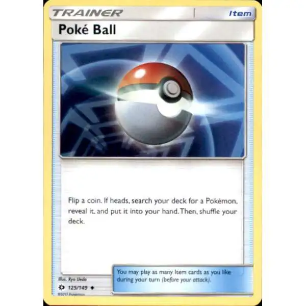 Pokemon Sun & Moon Base Set Uncommon Poke Ball #125