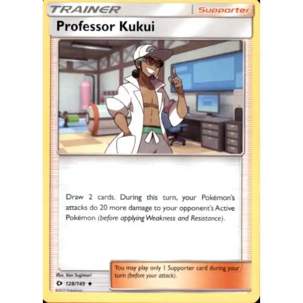 Pokemon Sun & Moon Base Set Uncommon Professor Kukui #128