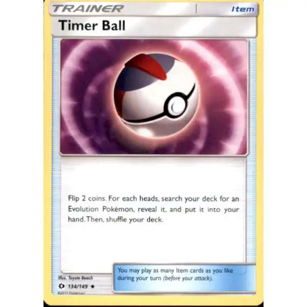 Pokemon Sun & Moon Base Set Uncommon Timer Ball #134