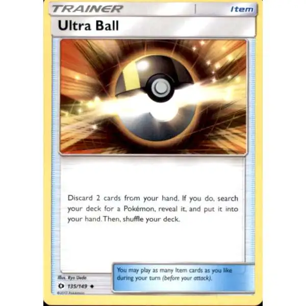 Pokemon Sun & Moon Base Set Uncommon Ultra Ball #135