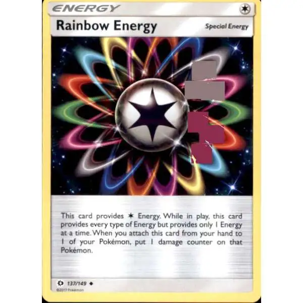 Pokemon Sun & Moon Base Set Uncommon Rainbow Energy #137