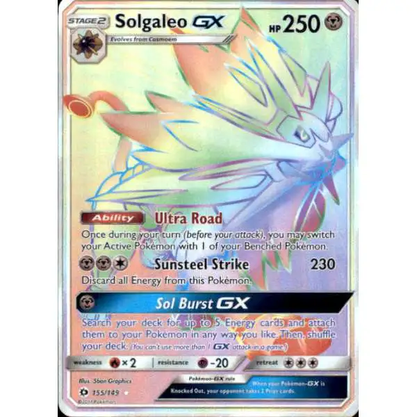 Pokemon TCG: Legends of Alola Solgaleo-GX Tin | Collectible Trading Card  Set | 4 Booster Packs, 1 Ultra Rare Foil Promo Card Featuring Solgaleo-GX