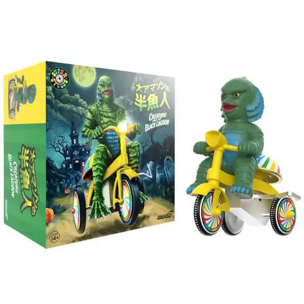Universal Monsters Creature from the Black Lagoon Super Cycle Gill-Man with Trike Action Figure [Dark Green & Yellow]