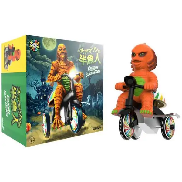 Universal Monsters Creature from the Black Lagoon Super Cycle Gill-Man with Trike Action Figure [Orange & Black]