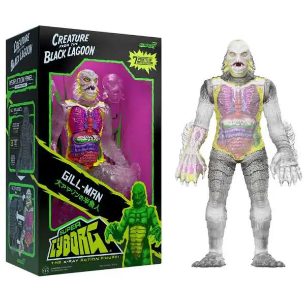 Universal Monsters Creature from the Black Lagoon Super Cyborg Gill-Man Action Figure [Clear Version]