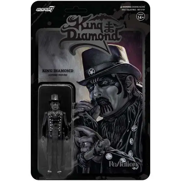 ReAction Halloween Series King Diamond Action Figure [Top Hat Black Metal]