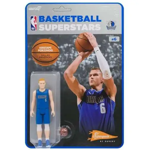 ReAction NBA Dallas Mavericks Kristaps Porzingis Action Figure