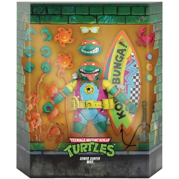 Teenage Mutant Ninja Turtles Ultimates Series 6 Sewer Surfer Mike Action Figure