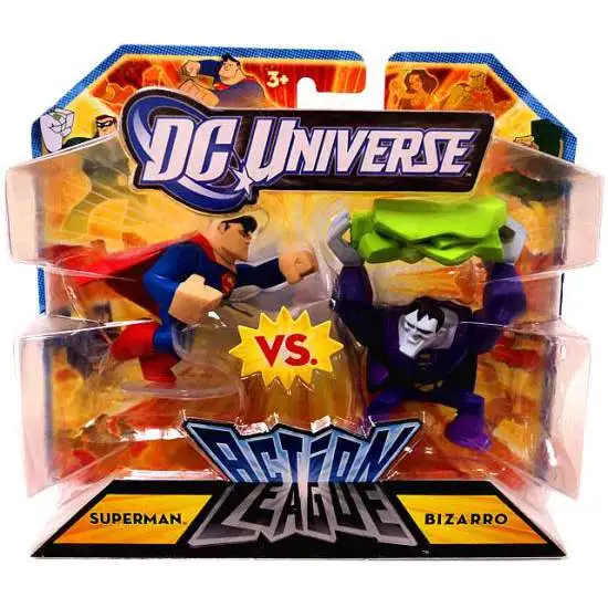 DC Universe Action League Superman vs. Bizarro 3-Inch Mini Figures