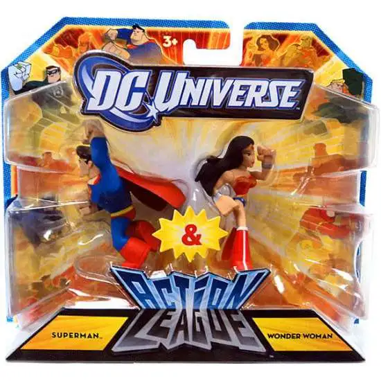 DC Universe Action League Superman & Wonder Woman 3-Inch Mini Figures