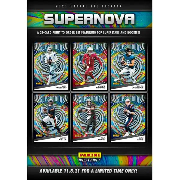 NFL 2021 Supernova Football Trading Card Set [24 Cards]