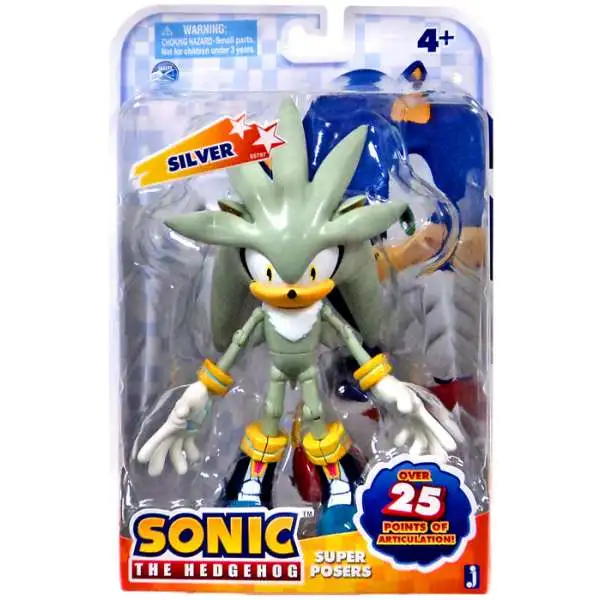 Sonic The Hedgehog Super Posers Silver Action Figure