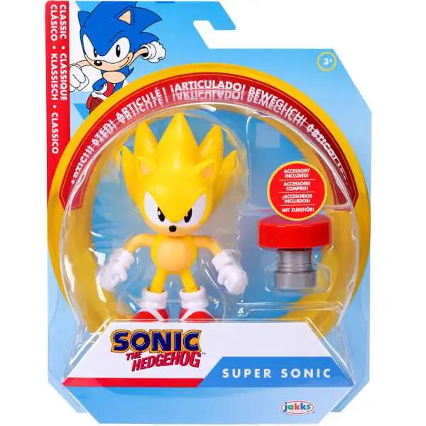 Sonic The Hedgehog Super Sonic Action Figure [Classic, with Star Spring]