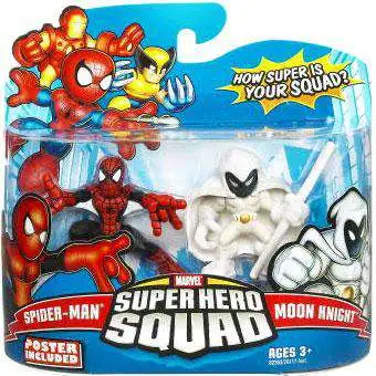 Marvel Super Hero Squad Series 16 Spider-Man & Moon Knight 3-Inch Mini Figure 2-Pack