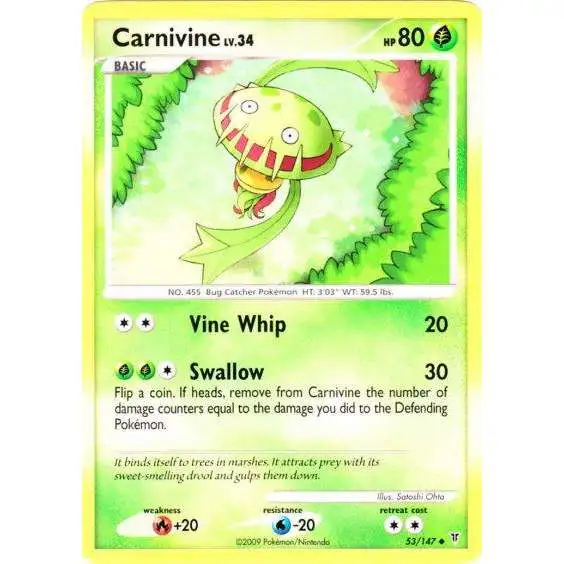 Pokemon Platinum Supreme Victors Uncommon Carnivine #53