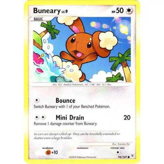 Pokemon Platinum Supreme Victors Common Buneary #94 [Moderately Played]