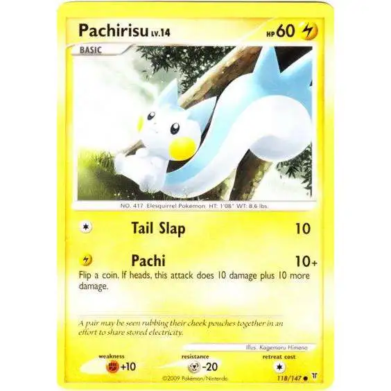 Pokemon Platinum Supreme Victors Common Pachirisu #118 [Moderately Played]