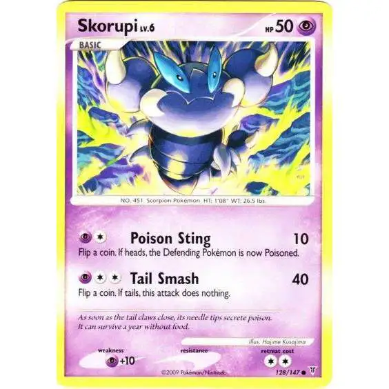 Pokemon Platinum Supreme Victors Common Skorupi #128