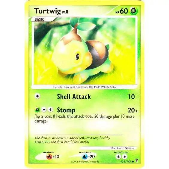 Pokemon Platinum Supreme Victors Common Turtwig #131 [Moderately Played]
