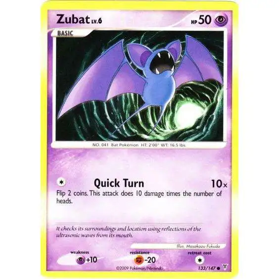 Pokemon Platinum Supreme Victors Common Zubat #133