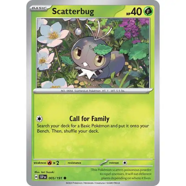 Pokemon Trading Card Game Surging Sparks Common Scatterbug #5