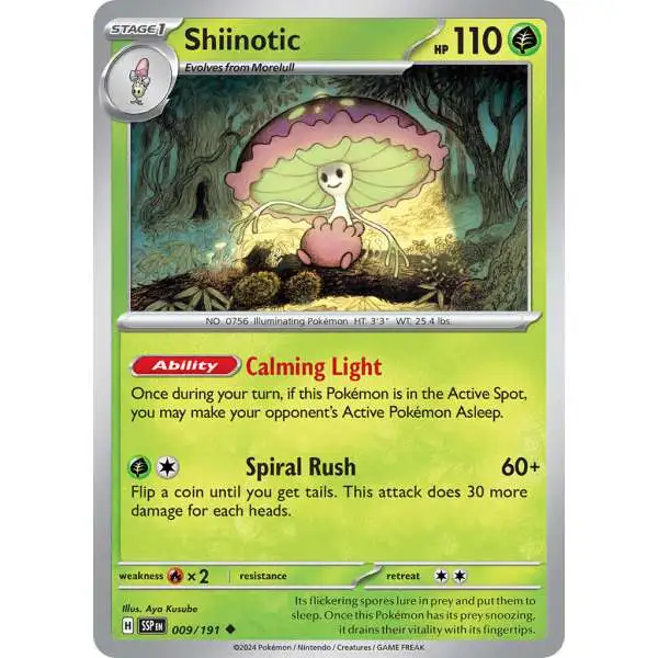 Pokemon Trading Card Game Surging Sparks Uncommon Shiinotic #9