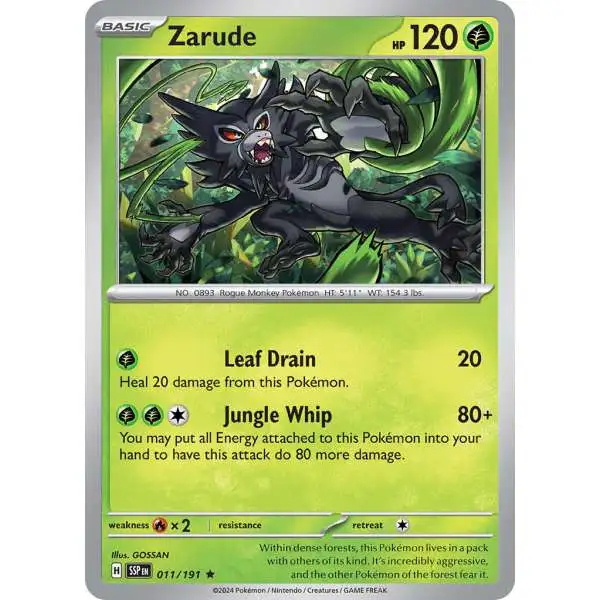 Pokemon Trading Card Game Surging Sparks Rare Zarude #11
