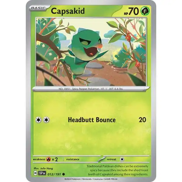 Pokemon Trading Card Game Surging Sparks Common Capsakid #12