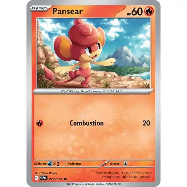 Pokemon Trading Card Game Surging Sparks Common Pansear #22