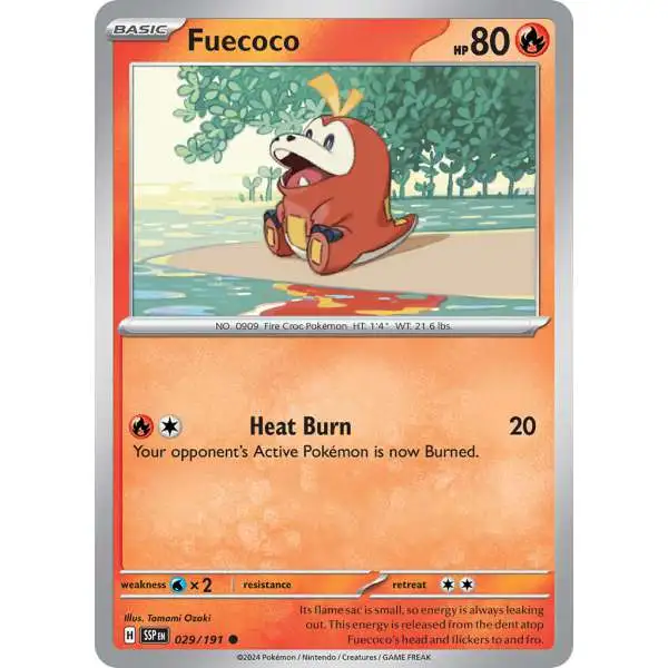 Pokemon Trading Card Game Surging Sparks Common Fuecoco #29